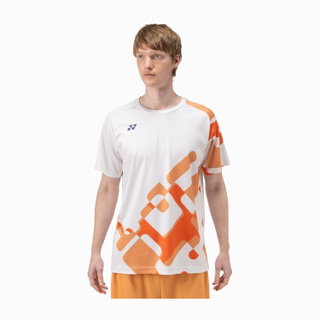 Yonex Sport T-shirt Practice Graphic Print 16748 (100% Polyester) 2025 natural/orange Men's